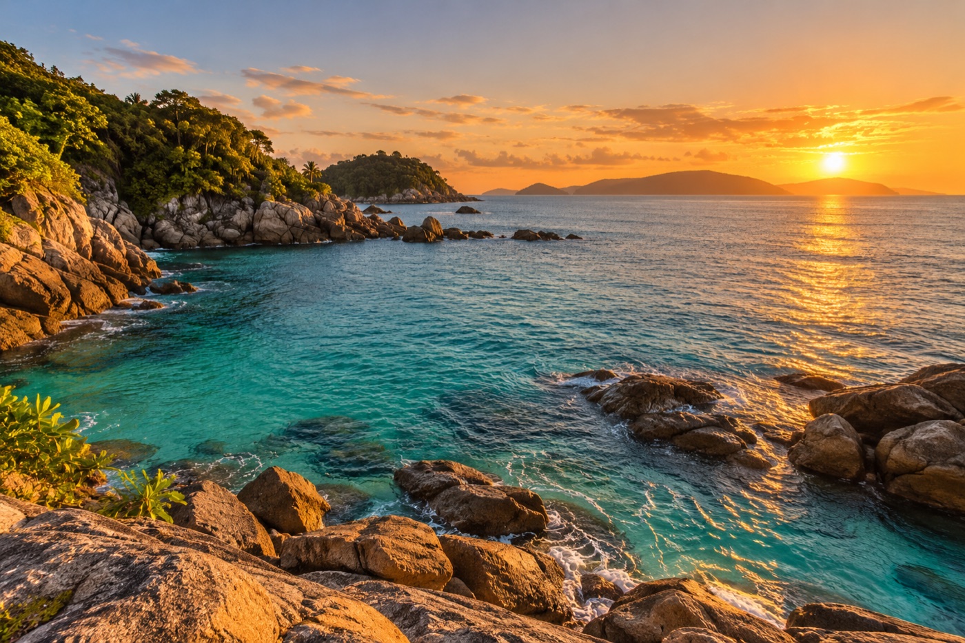 Fim de tarde no mar